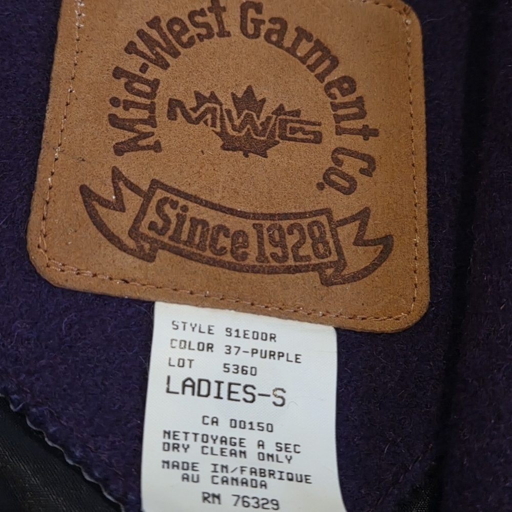 Vintage Women's Western Bolero Wool Jacket Mid West Garment Co. Purple Small - Picture 7 of 14